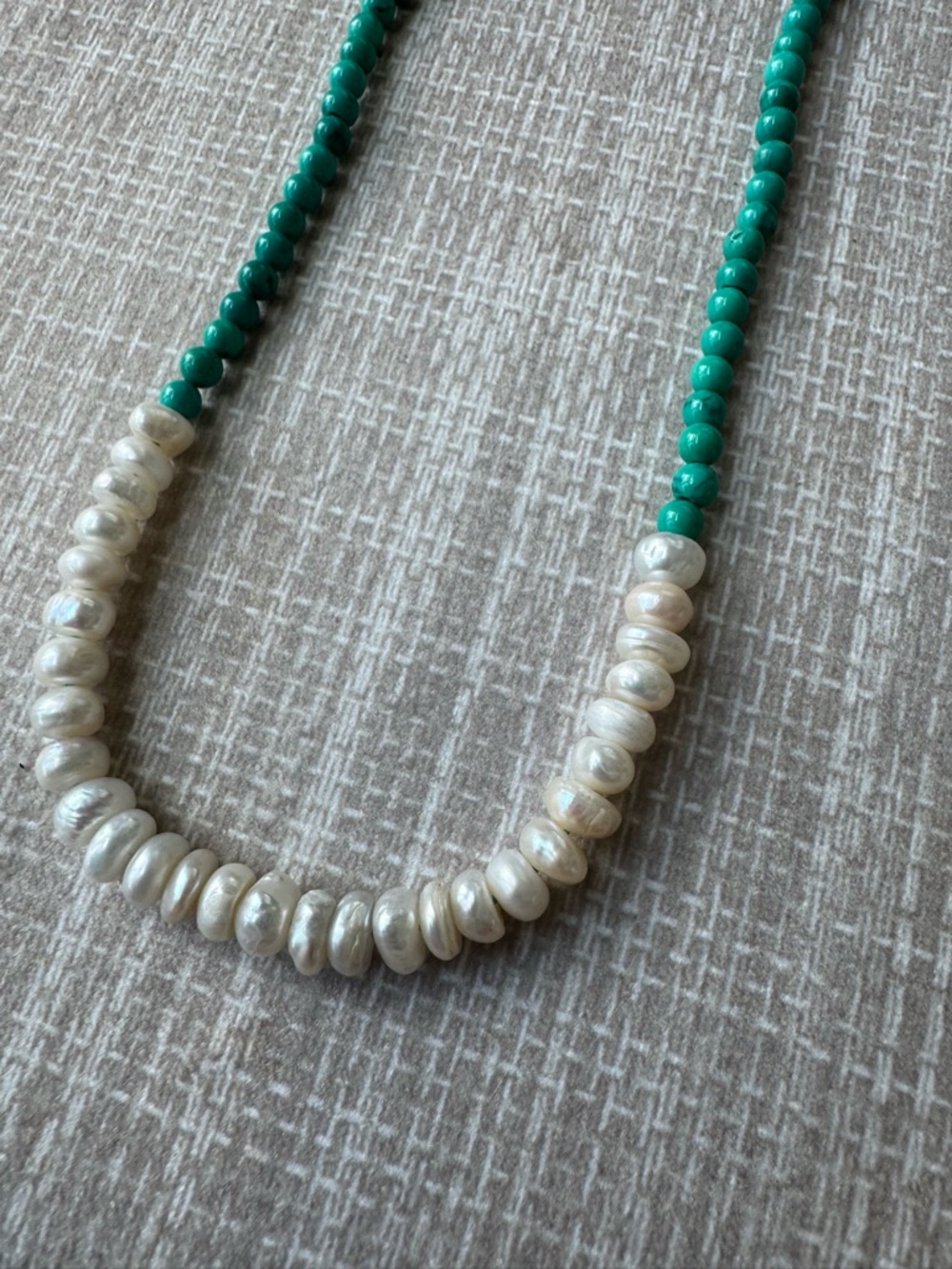 NWOT Tuckernuck Turquoise and Pearl Necklace - Picture 2 of 6